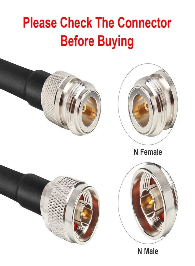 XRDS -RF كابل XRDS-RF من النوع N ذكر إلى N أنثى، 50 أوم، كابل KMR240 من النوع N ذكر إلى N أنثى - وصلة محورية منخفضة الفقد بطول 20 قدمًا لأنظمة الواي فاي، والترددات اللاسلكية، والراديو، والميكروويف، والهوائيات - Image 2